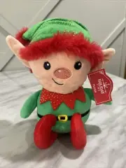 NEW, HOLIDAY TIME CHRISTMAS ELF PLUSH 10"