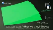 Glow in the dark adhesive vinyl 5 sheet For Cutter, Walls, Window 12 x 12 Inch