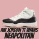 【NIKE 耐吉】休閒鞋 Air Jordan 11 W Neapolitan 黑白 粉底 女鞋 AR0715-101