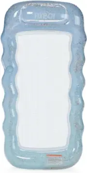 FUNBOY Giant Inflatable Luxury Blue Glitter Mesh Lounger Water Hammock Pool F...