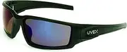 UVEX by Honeywell S2945 Hyper Shock Series Safety Eyewear with Matte Black Frame, Blue Mirror Lens and Hard Coat Lens Coating