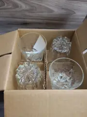 VTG SET OF 4 PRINCESS HOUSE HERITAGE CRYSTAL OLD FASHIONED WHISKEY ROCKS GLASSES
