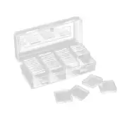 40Pcs Square Plastic Coin Collection Boxes Storage Holder Container Boxes Case f