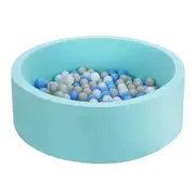 Keezi Ocean Foam Ball Pit with 200 Balls Kids Play Pool Barrier Toys 90x30cm Blue