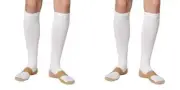 2 Pair Lg/XL White Compression Copper Socks Support 20-30 mmHg Graduated Sock