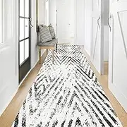 Extra Long Carpet Runners for Hallways - Non Slip Rubber Backed Washable Kitchen Rugs Door Mat - Narrow Long Hall Runner for Entryway Corridor Stair(3.9ft×8.2ft/120×250cm)