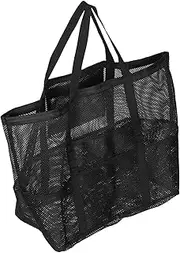 [Holibanna] Beach Bag Grocery Tote Bag Beach Tote Bag Recycling Bags with Pouch Pool Bag Beach Toy Mesh Bag Zippered Tote Bag Grocery Utility Bag Tote Bags for Beach Shoulder Bag Plastic