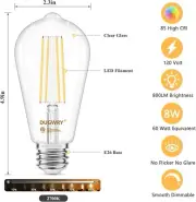 DUGWRY 6 Pack Vintage LED Edison Bulbs