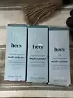 hers Moisturizing Mineral Sunscreen, Fragrance Free SPF 50+ 1 oz, 3 Pack