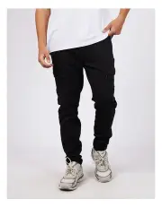 [St Goliath] Inset Cargo Pant in Black