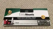 Duck Brand Heavy Duty Drywall Shelf Holds 30 Lbs No Tools/Studs Needed-Black