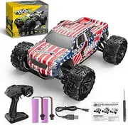 UONNO 1:20 RC Car 20KM/H Remote Control Truck, All Terrain 2.4GHZ RTR 4WD RC Monster Truck with 2 Batteries, Off-Road Toy Vehicle for Kids Gift