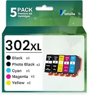 Vintella 302XL Ink Cartridge Replacement for Epson 302 Ink Cartridges Combo Pack 302XL T302 for Expression Premium XP-6000 XP-6100 XP6000 XP6100 Printer (5 Pack)