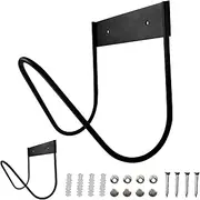 Miayaya 2PCS Hose Hanger Garden Hose Holder Wall Mount Applicable to Outside Yard Sturdy Hose Reel Hose Hooks Water Hose Expandable Hose Car Hose Holder（Black）
