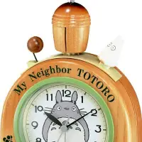 在飛比找Yahoo!奇摩拍賣優惠-熱賣 日本進口正版木制鬧鐘龍貓和小白龍貓鬧鐘鬧鈴