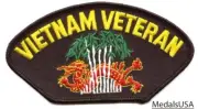 VIETNAM VETERAN Iron/Sew on Patch HAT, JACKET OR VEST P354