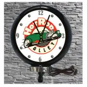 Hot Rod Alley Lighted Wall Mount Black Gas Pump Globe Advertising Wall Clock