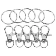 1 Box Rotatable Rings Buckle for Purse Metal Key Rings for Wallet Strap Shoe