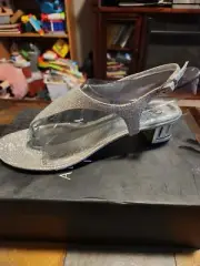 Adrianna Papell Heel Shoe Cassidy Silver Jimmy Net Size 8.5 New In Box MSRP $125