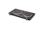 Westinghouse 48cm Electric 2250W Double Portable Hotplate Cooktops Cooker Black