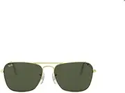 [Ray-Ban] Unisex Sunglasses Gold Frame, Green Lenses, 55MM