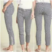 Current Elliott Striped Cropped Lexton Jeans Size 24 NWT
