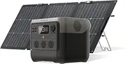 EF ECOFLOW Solar Generator RIVER 2 Pro 768Wh LiFePO4 Battery with 160W Solar Panel, 3x300W AC Outlets (1600W Surge), Portable Power Station for Home Backup Outdoors Camping RV Emergency