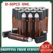 10-50pcs Glass Roller Bottles Rollerball Perfume Essential Oil Roll On Ball 10ML