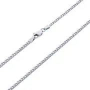 10K White Gold Solid 2.7mm Mens Miami Cuban Link Chain Necklace Lobster 26"