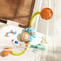 在飛比找momo購物網優惠-【ANTIAN】可愛兒童大象電動花灑 寶寶洗澡戲水玩具 密封
