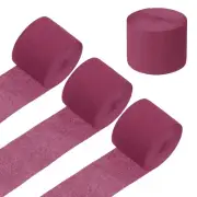 4 Roll Crepe Paper Streamers Decor Dark Red