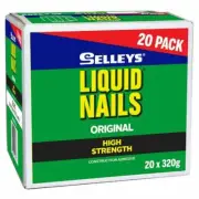 ​Selleys Liquid Nails 320g X 20 pk - Strong bond, paintable when dry