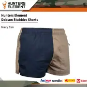 Hunters Element Bomb Proof Dobson Stubbies Shorts W Navy Tan #dobson Nt