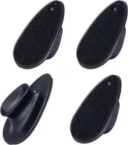 4 Pack Silicone Face Scrubber, Facial Cleansing Brush Soft Silicone Facial Exfo