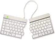Split Break Keyboard Bluetooth QWERTY Nordic White