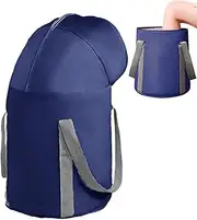 Portable Foot Bath | Foldable Foot Bath Basin Foot Wash Bag with Knee Cover | Pedicure Foot Spa Tub Bag, Portable Foot Bucket for Travel, Outdoor, Laundry Use