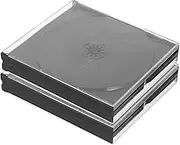 Cd Case Holder 2 Pack Square Plastic Cd Storage Box Protective Shell for Discs