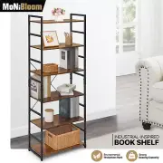 MDF Board Industrial Bookcase Storage Organizer Stand Open Shelving Display Rack