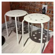 IKEA Marius, Stool stackable, White, 17¾" Height -SET OF 2- BRAND NEW