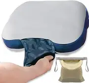 Couleurs Beach Pillow, Inflatable Camping Pillow, Pool Pillow, Removable Pillowcase, Ultralight Neck and Waist Support, Suitable for Camping, Hiking, Backpacking (with Ice Pack-Grey)