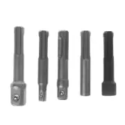 5Pcs Plus 1/4 Socket Driver Hammer Drill Bit Chuck Adaptor Bar Set