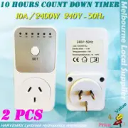2Pcs Mobile Phone Charger Heater Fan Appliance Countdown Timer AU Plug 10A 2400W
