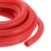 50ft 1 1/2 Inch Red Wire Loom Tubing Cord Protectors Flexible Conduit
