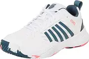 [K-Swiss] Court Express 2 Tennis Shoe, White/Stargazer/Neon Blaze, 32.5 EU, White Stargazer Neon Blaze, 32.5 EU