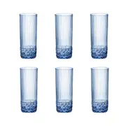Bormioli Rocco America '20s 400ml Long Drink Glasses Set 6 - Sapphire