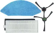 LICHIFIT Side Brush Filter Mop Cloth Roller Brush Map Pads for Ecovacs Deebot U2 Vacuum Cleaner Replacement Parts