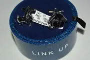 LINK UP Man's DOG & DOG HOUSE Rhodium Plated Cuff Links NEW Retail $125