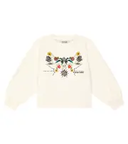 [Scotch & Soda Kids] Scotch & Soda Kids Embroidered cotton-blend sweatshirt Y 14 white