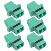 6x LC UPC Fiber Optic Coupler Multi Mode Duplex Optical Adapter Cable Connector