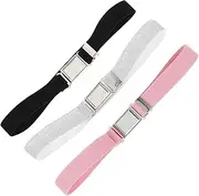 [Beavorty] Boys Girls Children's Elastic Waist Belts Magnetic Buckle Decorative Stretchy Belts for Pants 3 Pack